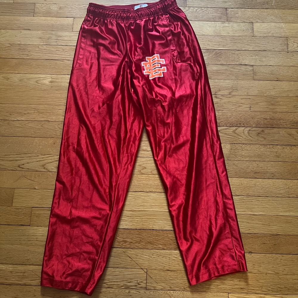 RARE!!! Eric Emanuel Red Metallic Sweatpants / Joggers